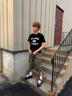 "White/Black Varsity Tee"