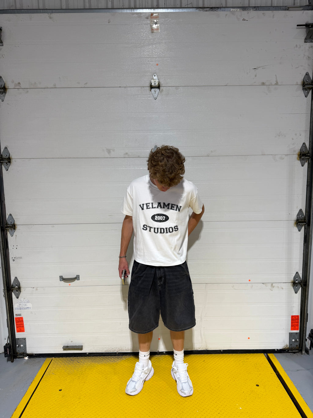 "Black/White Varsity Tee"