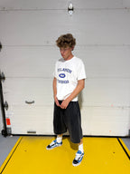"Blue/White Varsity Tee"