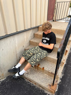 "White/Black Varsity Tee"