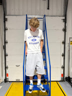 "Blue/White Varsity Tee"