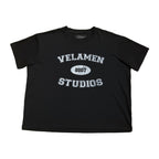 "White/Black Varsity Tee"