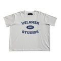 "Blue/White Varsity Tee"