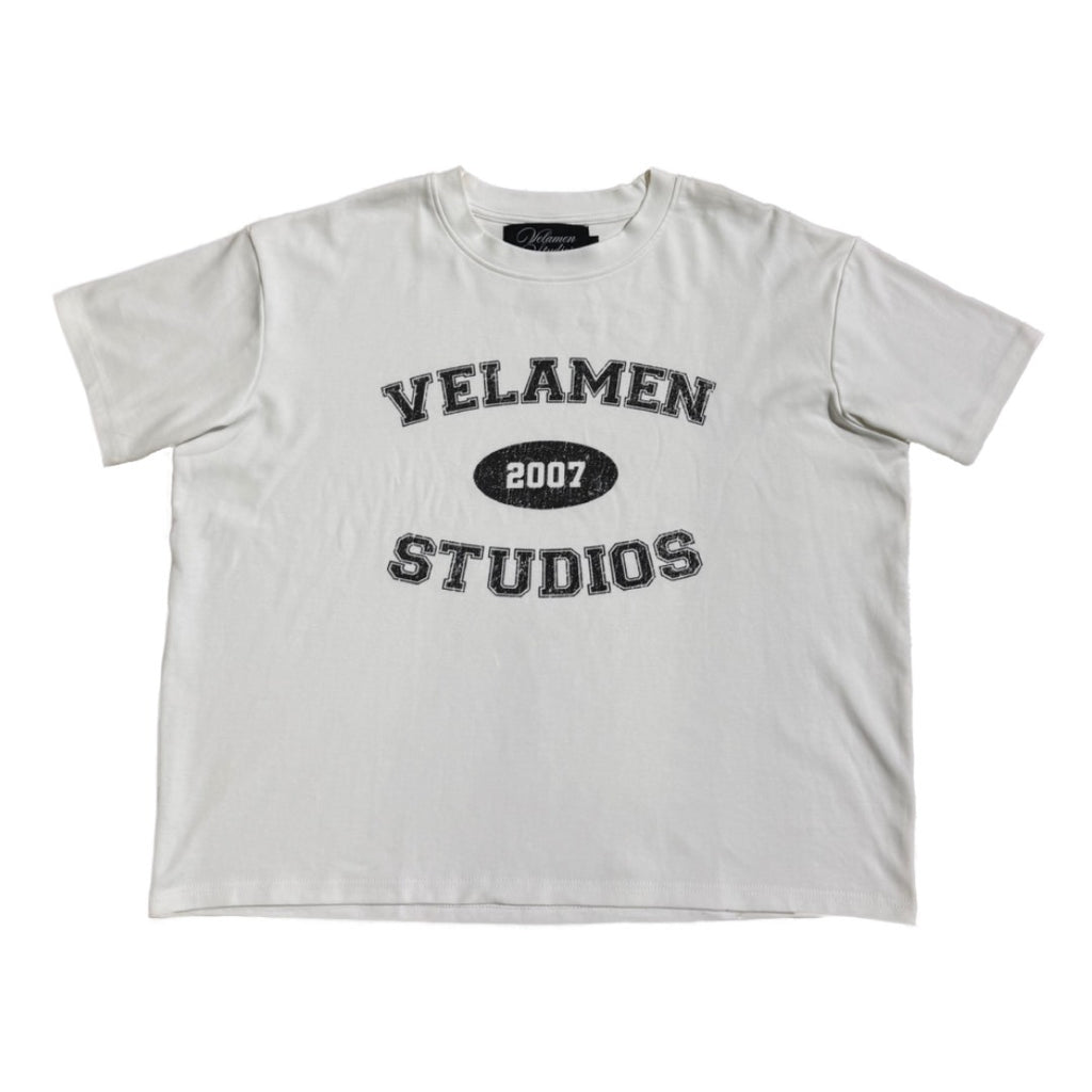"Black/White Varsity Tee"